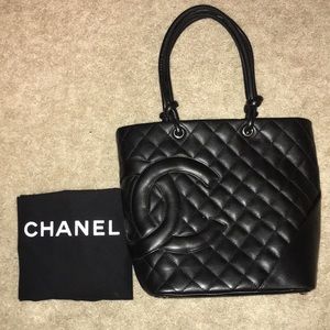 Chanel Cambon Ligne Quilted Small Tote Bag